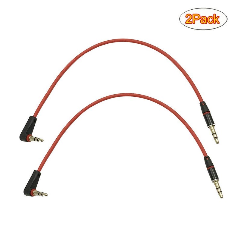 MMNNE 3.5mm Audio Cable 10inch 2Pack 10inch 3.5mm Auxiliary Stereo Audio Jack to Jack Cable 90 Degree Right Angle for iPhone, iPod, iPad,Smartphones, Tablets and Speakers - Image 3